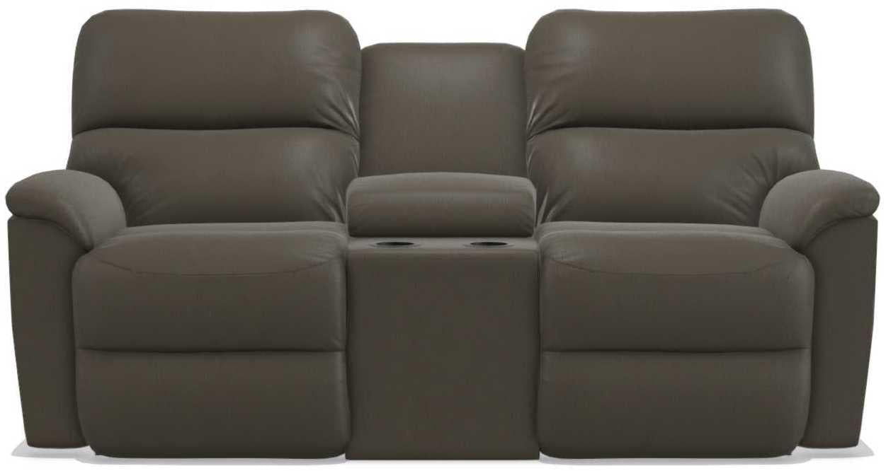 La-Z-Boy Brooks Tar Power Reclining Loveseat with Headrest and Console image