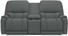 La-Z-Boy Greyson Grey Power Reclining Loveseat with Headrest And Console image