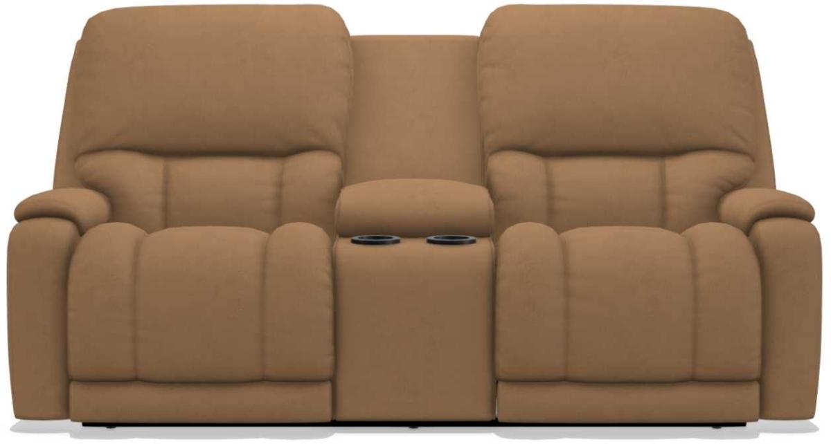 La-Z-Boy Greyson Fawn Power Reclining Loveseat with Headrest And Console image